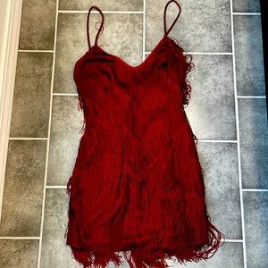 Maroon styled dress